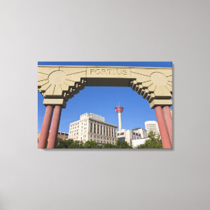 Olympic Plaza and Calgary Tower, Alberta, Canada Canvas Print