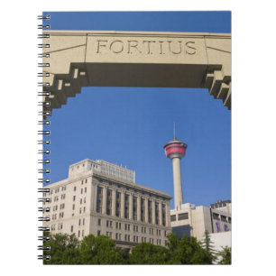 Olympic Plaza and Calgary Tower, Alberta, Canada Notebook