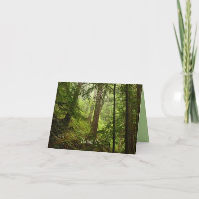 Olympic Rainforest Photo Thank You Card (Front)