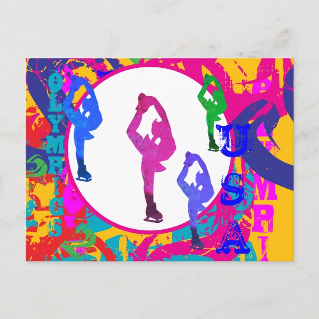 OLYMPIC SKATING  POSTCARD (Front)