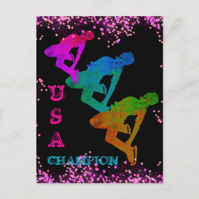 OLYMPIC SKATING  POSTCARD (Front)