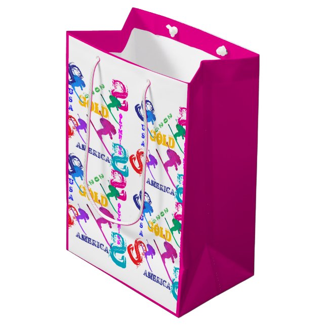 OLYMPIC SKIING MEDIUM GIFT BAG (Front Angled)