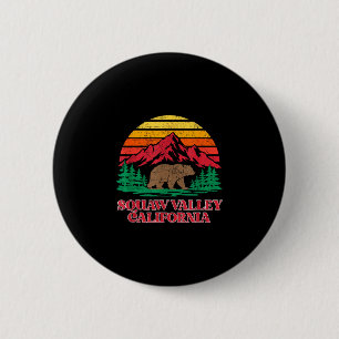 Olympic valley california grizzly bear vintage 2 inch round button