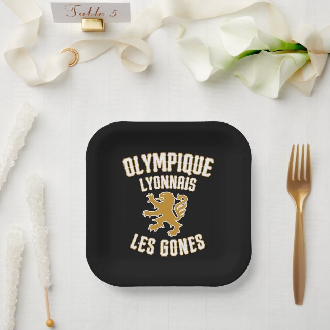 Olympique Lyonnais Les Gones Paper Plate (Wedding)