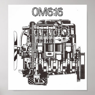 OM616 Mercedes Poster