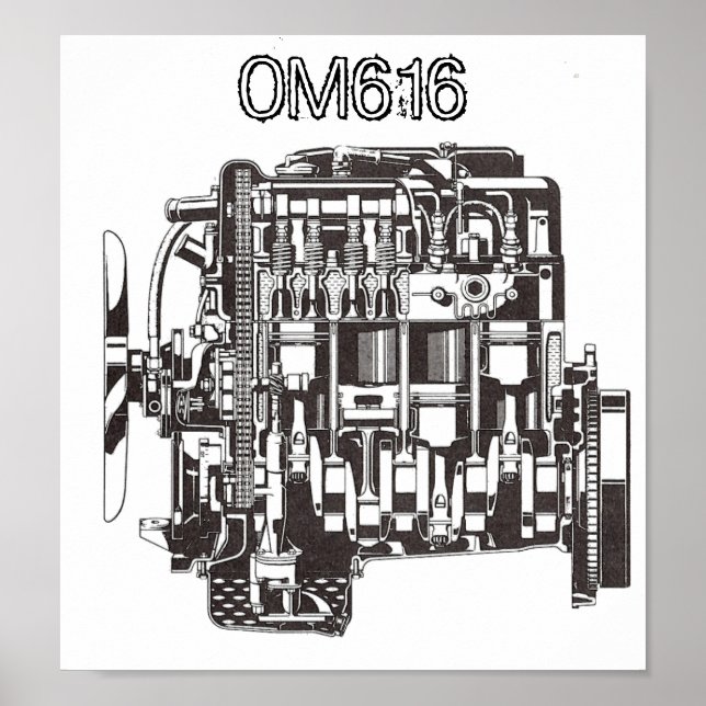OM616 Mercedes Poster (Front)