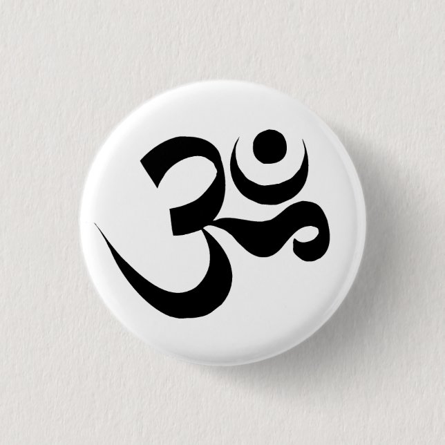 om 1 inch round button (Front)