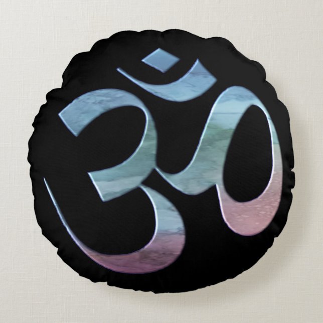 Om 1  round pillow (Front)