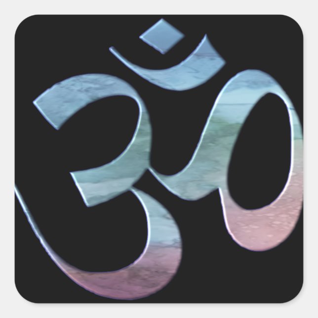 Om 1 square sticker (Front)