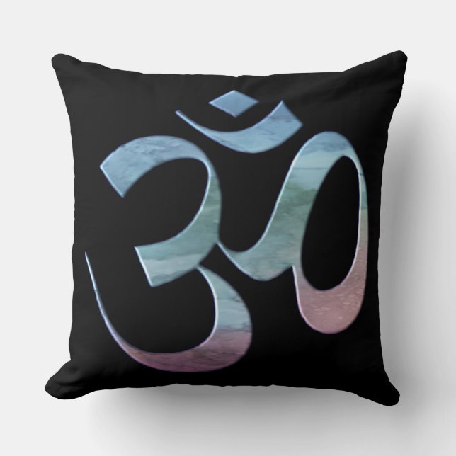 Om 1  throw pillow (Front)