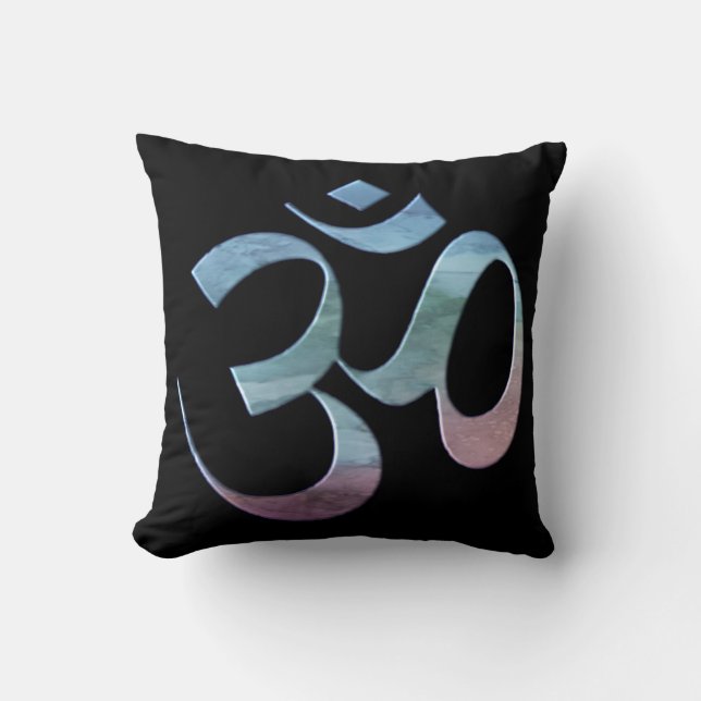 Om 1  throw pillow (Front)