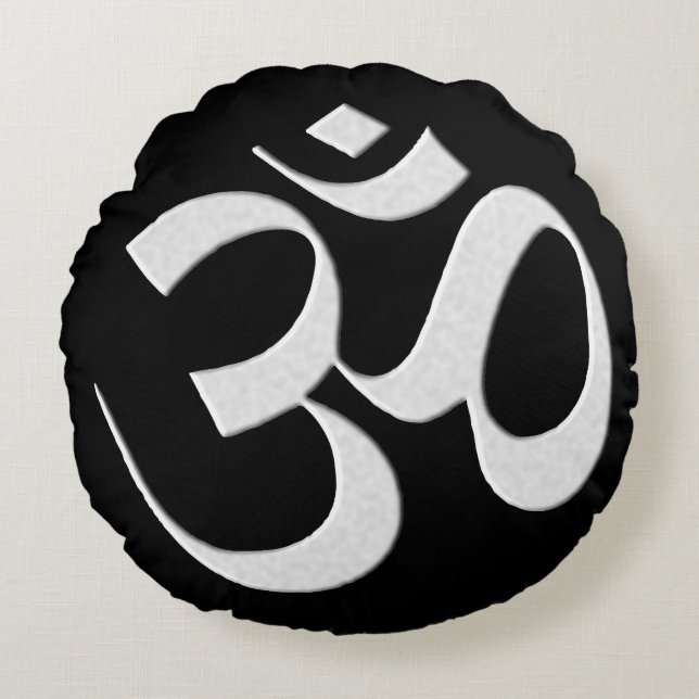 Om 3 round pillow (Front)