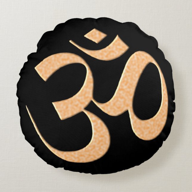 Om 4 round pillow (Front)