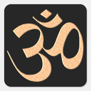 Om 4 square sticker