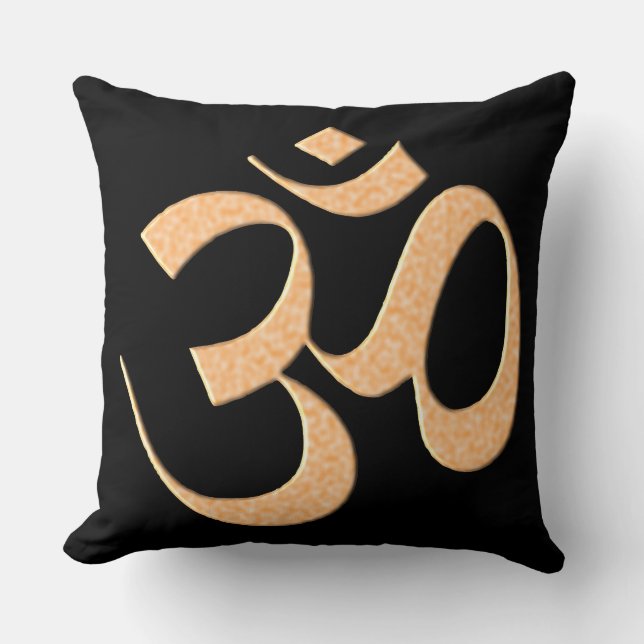 Om 4 throw pillow (Front)