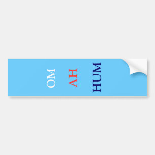 OM, AH, HUM BUMPER STICKER