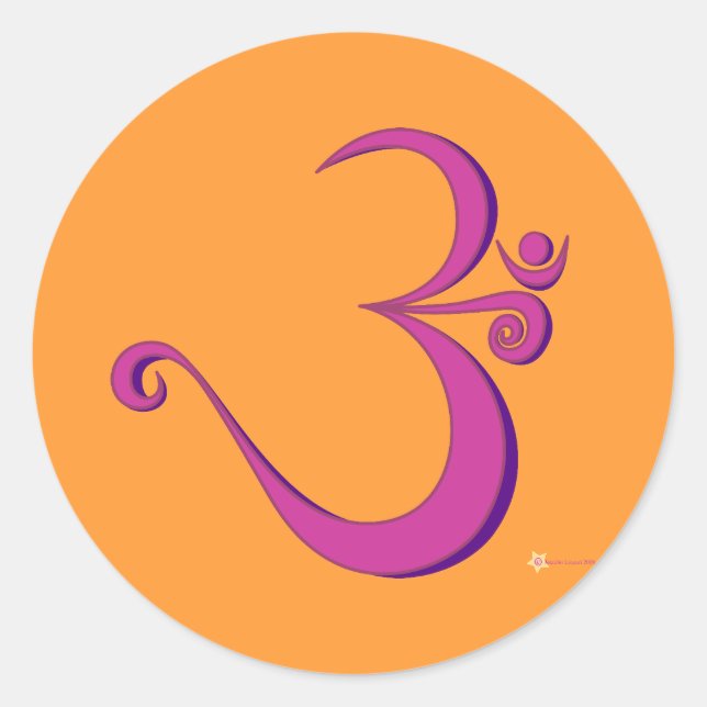 Om - alicious (pink) Sticker (Front)