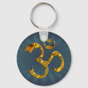 OM / AUM - GOLD KEYCHAIN