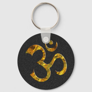 OM / AUM - GOLD KEYCHAIN