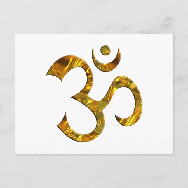 OM / AUM - GOLD POSTCARD (Front)