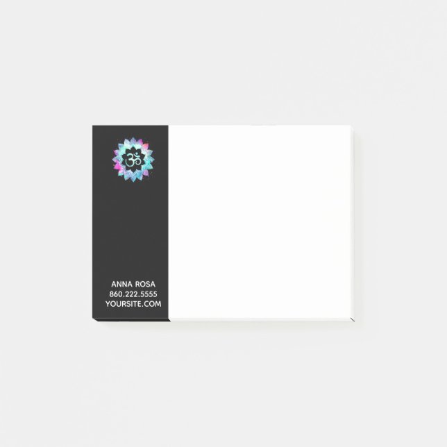 *~* OM AUM Mandala Water Lily Lotus Post-it Notes (Front)