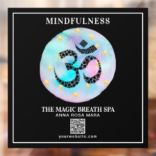 ** OM AUM Mindfulness Reiki - Yoga Meditation Window Cling