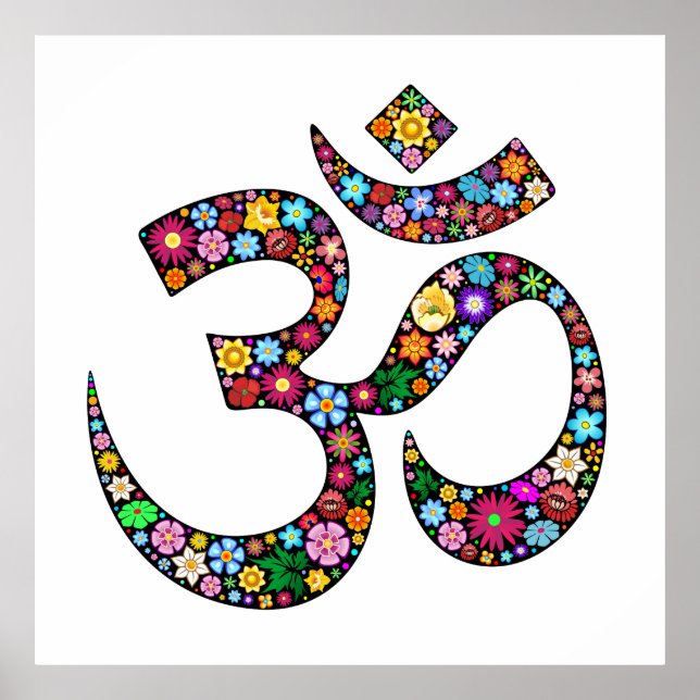 Om Aum Namaste Symbole Yoga posters (Devant)