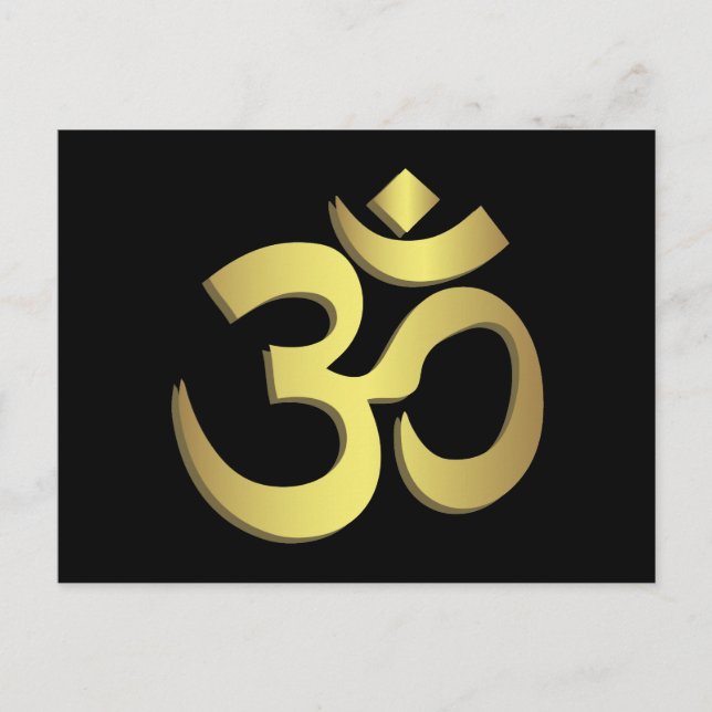 Om ( Aum ) Namaste yoga symbol Postcard (Front)