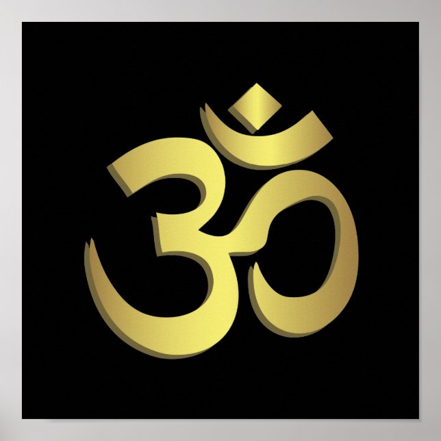 Om ( Aum ) Namaste yoga symbol Poster (Front)