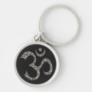 OM / AUM - SILVER KEYCHAIN