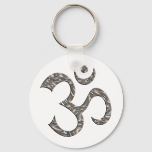 OM / AUM - SILVER KEYCHAIN