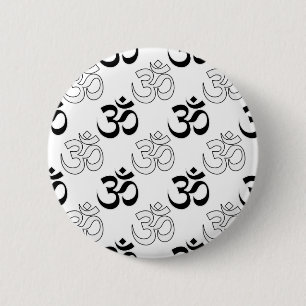 Om, Aum Symbol 2 Inch Round Button