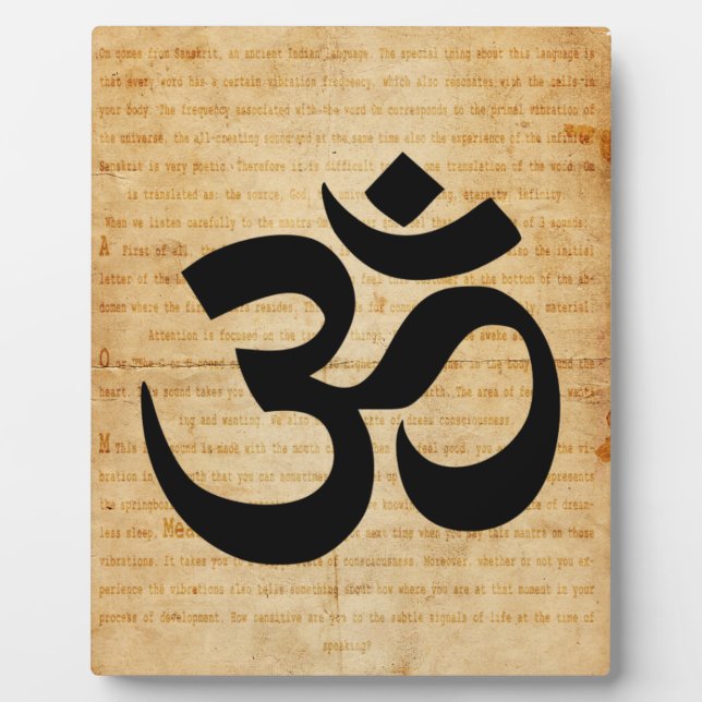 Om ( Aum )  symbol display Plaque (Front)