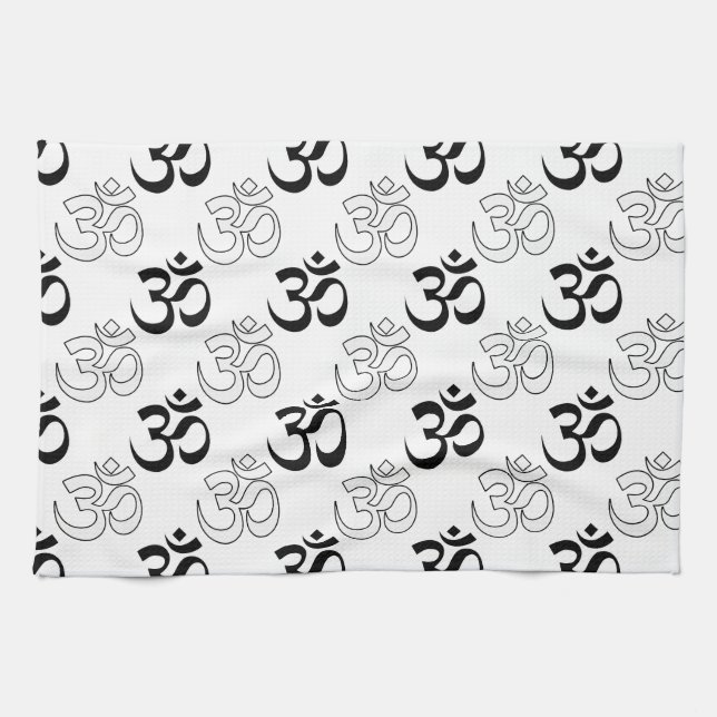 Om, Aum Symbol Kitchen Towel (Horizontal)