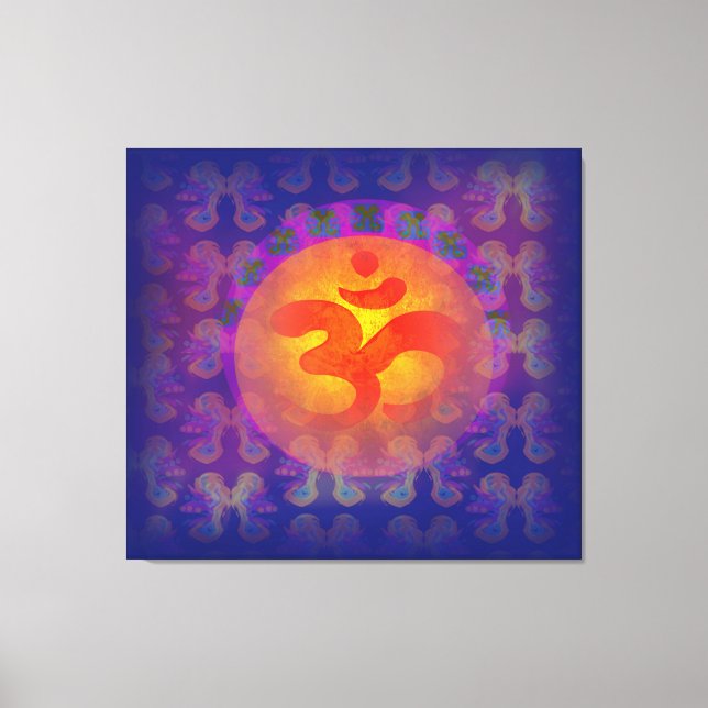 om aum symbol Stretched Canvas Print (Front)
