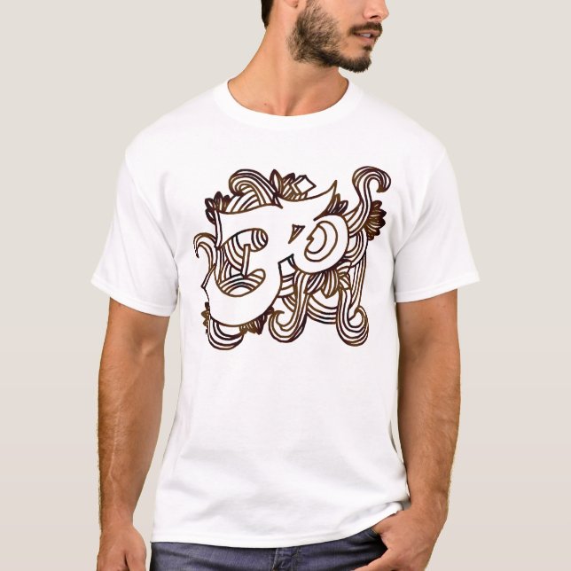om brown Handsketch T-Shirt (Front)
