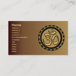 Om Business Cards Pick your background colour.