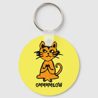 Om Cat Keychain - Funny Yoga Gifts