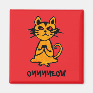 Om Cat Magnet - Funny Yoga Gifts