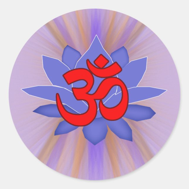 om classic round sticker (Front)