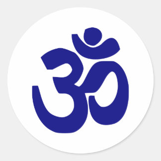 Om Classic Round Sticker
