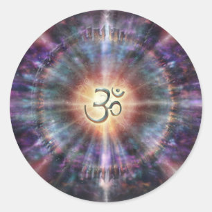 Om Classic Round Sticker