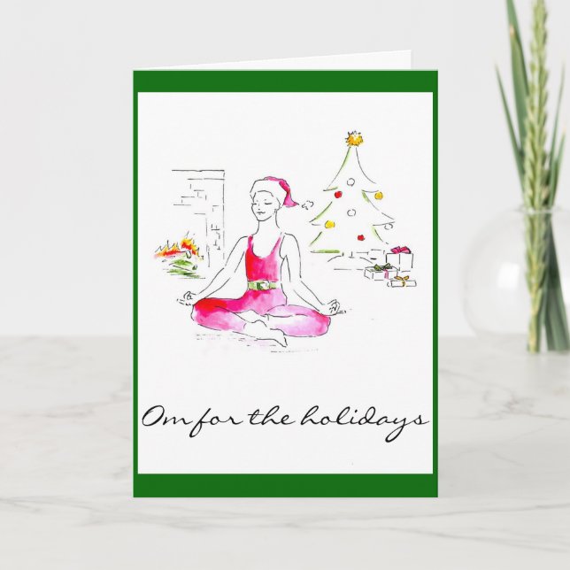 Om For the Holidays Greeting Card (Front)