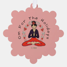 Om For The Holidays Ornament Card