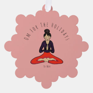 Om For The Holidays Ornament Card