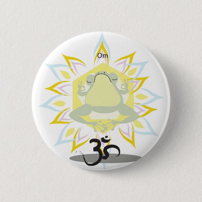 Om Frog Button (Front)