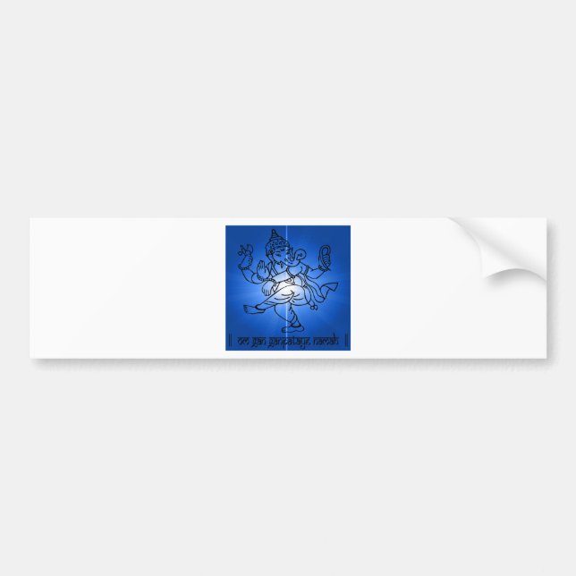 Om-Gan-Ganpataye-Namah Bumper Sticker (Front)