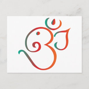 Om-ganate-green-orange Postcard