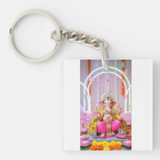 ✨ Om Ganesh – Divine Symbol of Wisdom & Prosperity Keychain