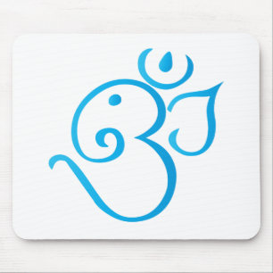 Om-ganpati-turqoise Mouse Pad